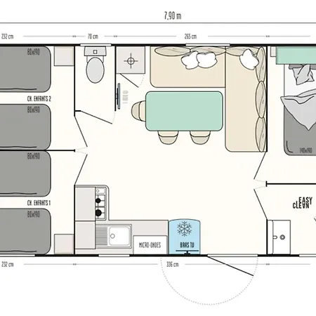 Кемпинг Mobil Avec Terrasse - 6 Pers. - Api-1-52-2038 *